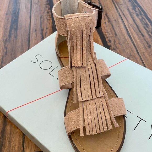 Sole Society Fauna Suede Fringe Sandals - Picture 4 of 7